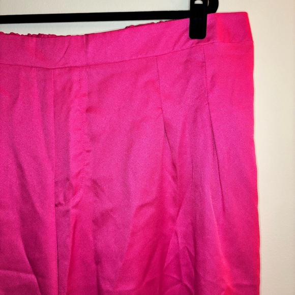 Women’s Solid Plicated High Waisted Straight Leg Trousers Size 4X - Picture 4 of 10